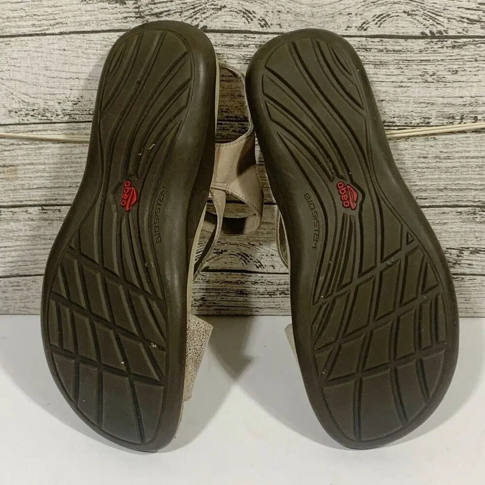 Abeo Bliss Post Metallic Leather Walking Comfort Sandals Size 9 Women’s - Picture 15 of 15